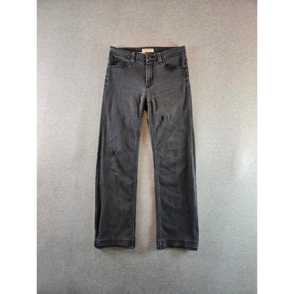 Burberry London Jeans Mens 30x29 Faded Black Straight Leg Stretch Denim Pants